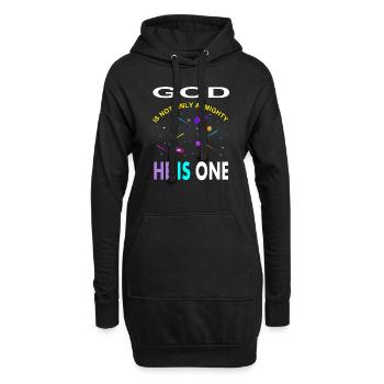 Allah ist einzig Gott ist allmächtig Muslim gift - Hoodie-Kleid - Schwarz - Vorne