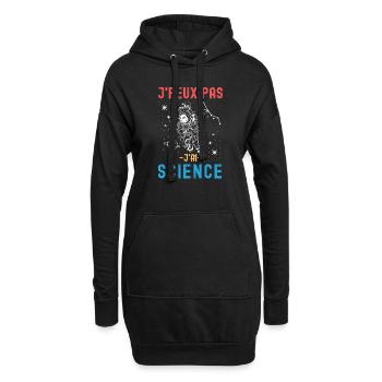 Science astronomie astronaute 2 - Sweat-shirt à capuche long Femme - noir - Devant