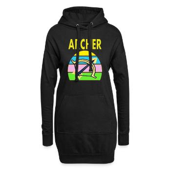 Bogenschießen Schießsport Armbrust Bogen Geschenk - Hoodie-Kleid - Schwarz - Vorne