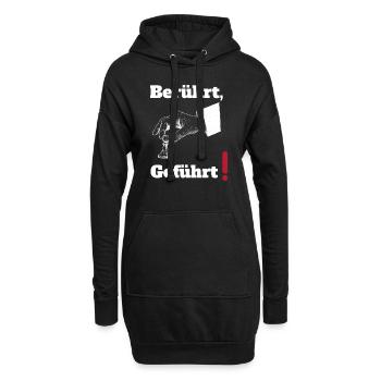 Berührt, Geführt! Schach Schachspiel Schachidee - Hoodie-Kleid - Schwarz - Vorne