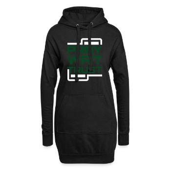 Pray Wait Trust - Hoodie-Kleid - Schwarz - Vorne