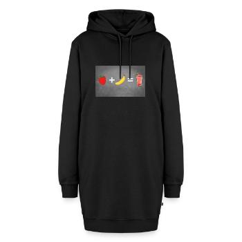 Von der Frucht in den Bauch - Hoodie-Kleid - Schwarz - Vorne