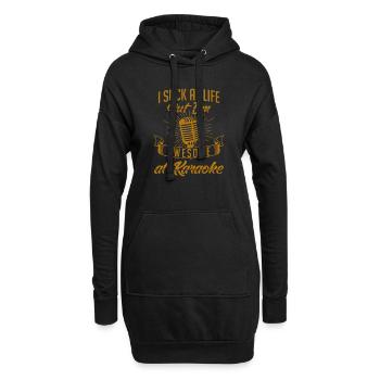 GÉNIAL AU KARAOKÉ - Sweat-shirt à capuche long Femme - noir - Devant