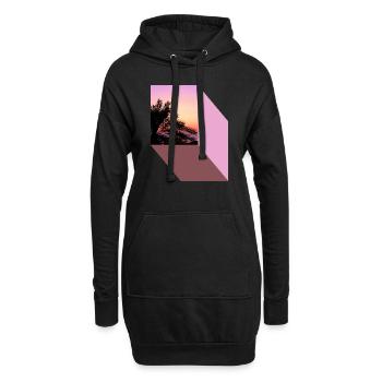 T-Shirt Urlaub Strand Palmen Ferien Sommer Sonne - Hoodie-Kleid - Schwarz - Vorne