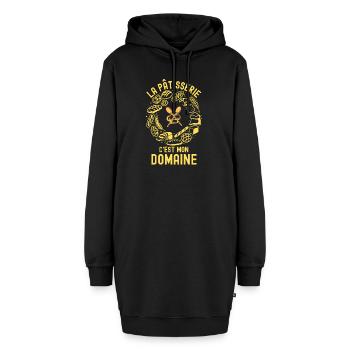La pâtisserie c est mon domaine 1 - Sweat-shirt à capuche long Femme - noir - Devant