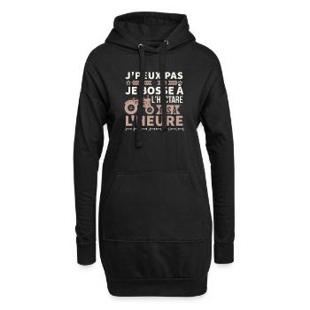 Agriculteur je bosse à l hectare pas à l heure - Sweat-shirt à capuche long Femme - noir - Devant