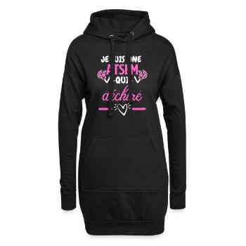 je suis une ATSEM qui déchire 2 - Sweat-shirt à capuche long Femme - noir - Devant