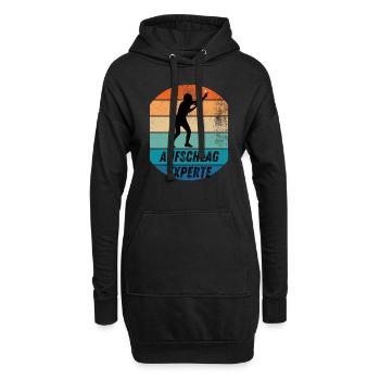 Aufschlagexperte - Hoodie-Kleid - Schwarz - Vorne