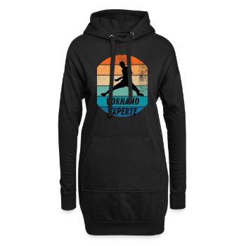 Vorhandexperte - Hoodie-Kleid - Schwarz - Vorne