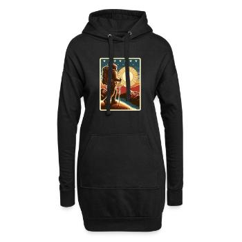 Wandern in den Bergen - Hoodie-Kleid - Schwarz - Vorne