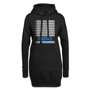 Programmierer Entwickler Programmierer Programmieren IT Computer - Hoodie-Kleid - Schwarz - Vorne