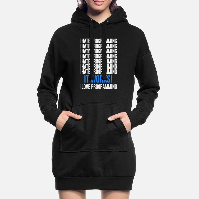 Programmierer Entwickler Programmierer Programmieren IT Computer Hoodie-Kleid