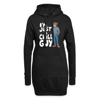 Je ne suis qu’un mème Chill Guy - Sweat-shirt à capuche long Femme - noir - Devant