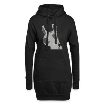 lama - Hoodie-Kleid - Schwarz - Vorne