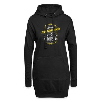 Feuerwehrmann - Hoodie-Kleid - Schwarz - Vorne