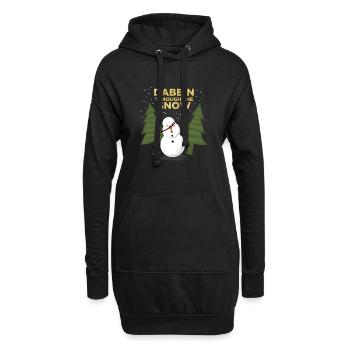 Dabbing Schneemann / Geschenk - Hoodie-Kleid - Schwarz - Vorne