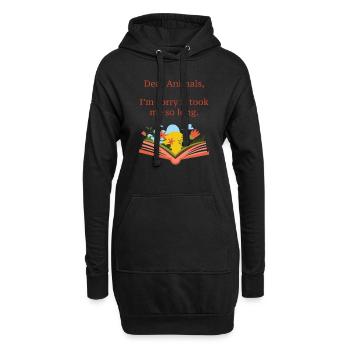 Je suis désolé qu'il ait fallu si longtemps | végétalien - Sweat-shirt à capuche long Femme - noir - Devant