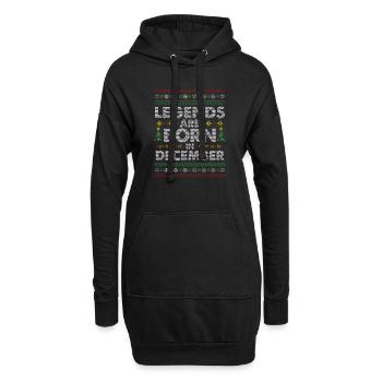 Laid de Noël / Legends / cadeaux - Sweat-shirt à capuche long Femme - noir - Devant