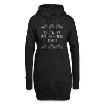 Pull cadeau de Noël laid de Noël - Sweat-shirt à capuche long Femme - noir - Devant