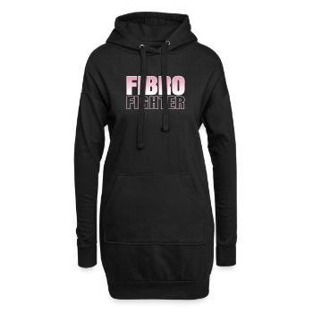 Fibrofighter. Tolles Design für die Fibromyalgie. - Hoodie-Kleid - Schwarz - Vorne