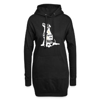 ich war normal jetzt hab ich ein Hund - Hoodie-Kleid - Schwarz - Vorne