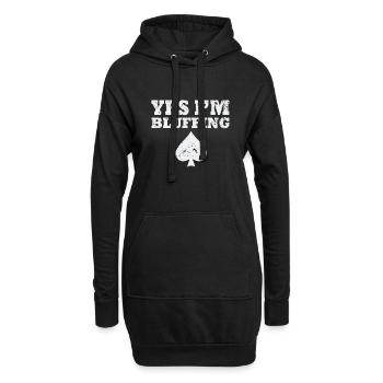 I´m Bluffing Poker Shirt - Hoodie-Kleid - Schwarz - Vorne