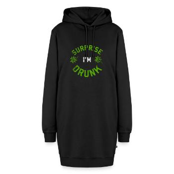 Surprise cadeau de boisson alcoolisée ivre - Sweat-shirt à capuche long Femme - noir - Devant