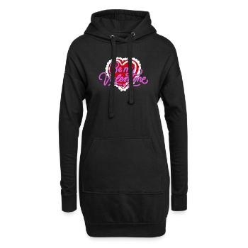 Magasin Be My Valentine coeur rouge Conception cadeau - Sweat-shirt à capuche long Femme - noir - Devant