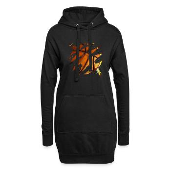 basket-cadeau joueur de basket-ball joueur de basket-ball - Sweat-shirt à capuche long Femme - noir - Devant