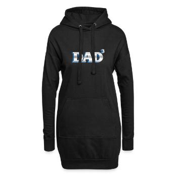 Père de 3 / cadeau - Sweat-shirt à capuche long Femme - noir - Devant