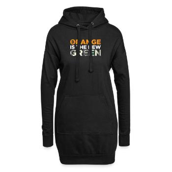 Orange est la nouvelle Blockchain Dollar Bitcoin vert - Sweat-shirt à capuche long Femme - noir - Devant