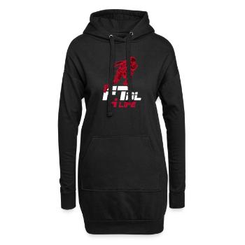 Football américain Touchdown anniversaire cadeau - Sweat-shirt à capuche long Femme - noir - Devant