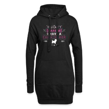 Cairn Terrier scare - Hoodie-Kleid - Schwarz - Vorne