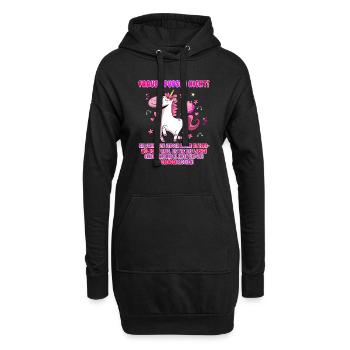 Frauen pupsen nicht - Hoodie-Kleid - Schwarz - Vorne