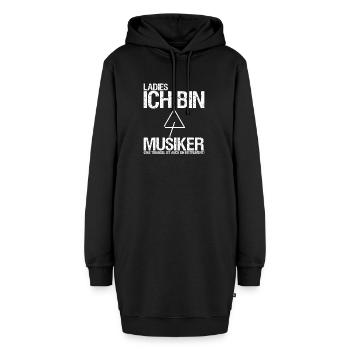 Ladies ich bin Triangel Musiker Gechenkidee sale - Hoodie-Kleid - Schwarz - Vorne