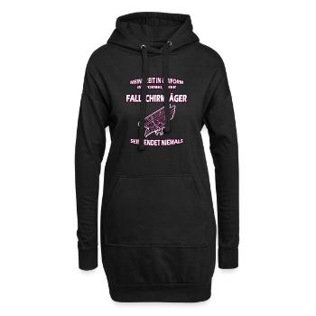 Insigne de béret de parachutiste de la Bundeswehr - Sweat-shirt à capuche long Femme - noir - Devant