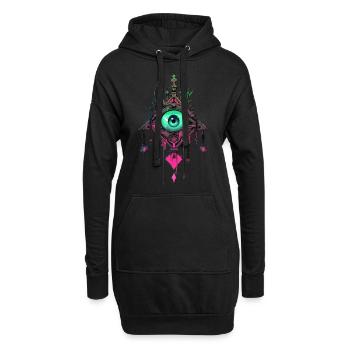 Dreamcatcher #4 - Hoodie Dress - black - Front