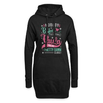 Niemand ist perfekt – Paula Name Geschenkidee - Hoodie-Kleid - Schwarz - Vorne