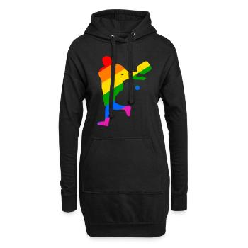 LGBTQIA+ Pickleball - Hoodie-Kleid - Schwarz - Vorne