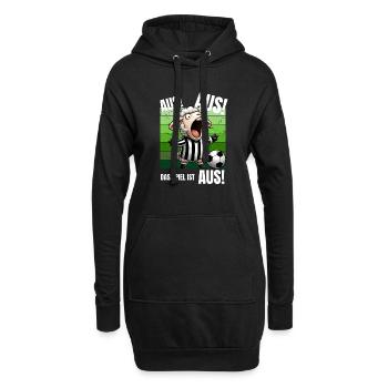 Football Joueur De Football Arbitre Terrain De Football Drôle - Sweat-shirt à capuche long Femme - noir - Devant