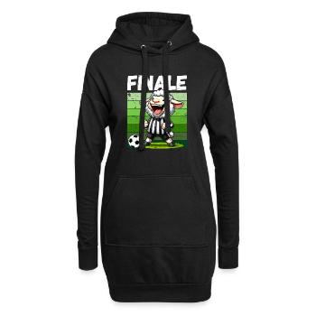 Fußball Finale Fußballfan Fußballspieler Lustig - Hoodie-Kleid - Schwarz - Vorne