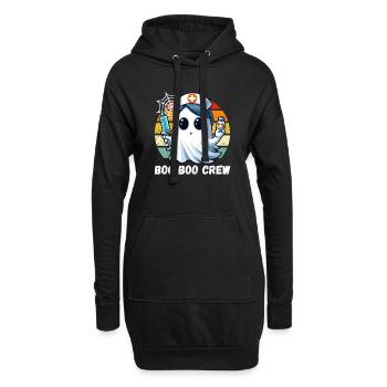 Halloween Geist Krankenschwester Ärztin Retro Boo - Hoodie-Kleid - Schwarz - Vorne