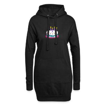 Torte - Hoodie-Kleid - Schwarz - Vorne