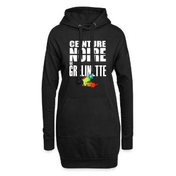 Jardin ceinture noire grelinette humour jardinier - Sweat-shirt à capuche long Femme - noir - Devant