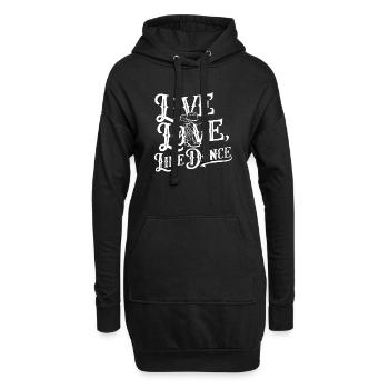Vie Amour Danse en ligne Danse Sport - Sweat-shirt à capuche long Femme - noir - Devant