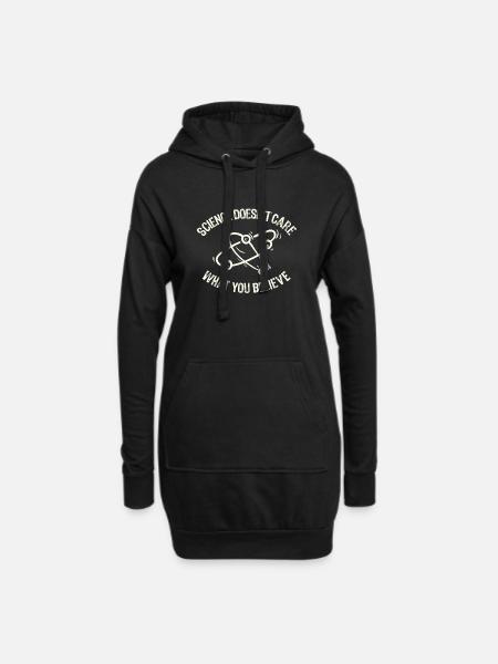 Science Doesn't Care What You Believe E-school - Hoodie-Kleid - Schwarz