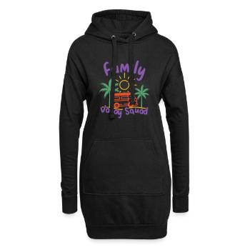 Vacances en famille Beach Squad Voyage Palme Van - Sweat-shirt à capuche long Femme - noir - Devant