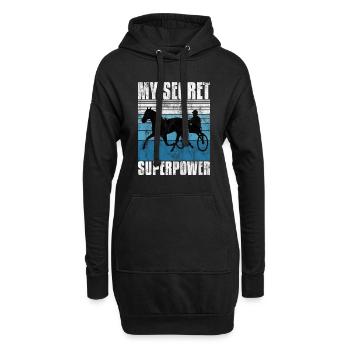 My Secret Superpower Trabrennen Trabreiter Sulky - Hoodie-Kleid - Schwarz - Vorne