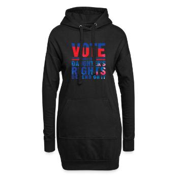 Votez comme les droits de votre fille, cela dépend - Sweat-shirt à capuche long Femme - noir - Devant