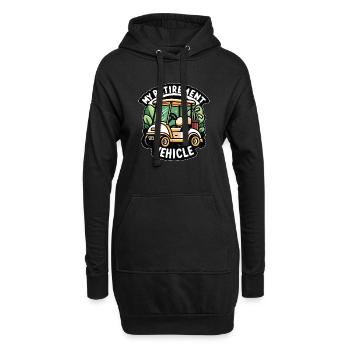 Ma voiturette de golf pour véhicule de retraite Maman Papa Golfeur - Sweat-shirt à capuche long Femme - noir - Devant